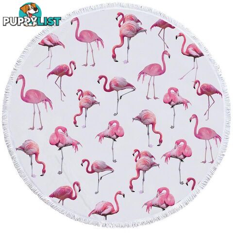 Flamingo Pattern Beach Towel - Towel - 7427046330695