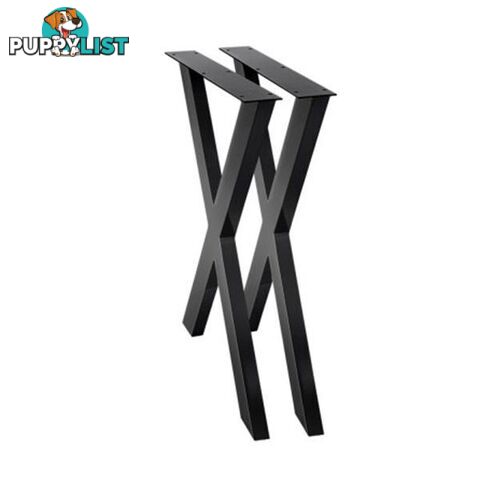 2X Metal Legs Coffee Dining Table Steel Industrial Vintage X Shape - Artiss - 9350062281444