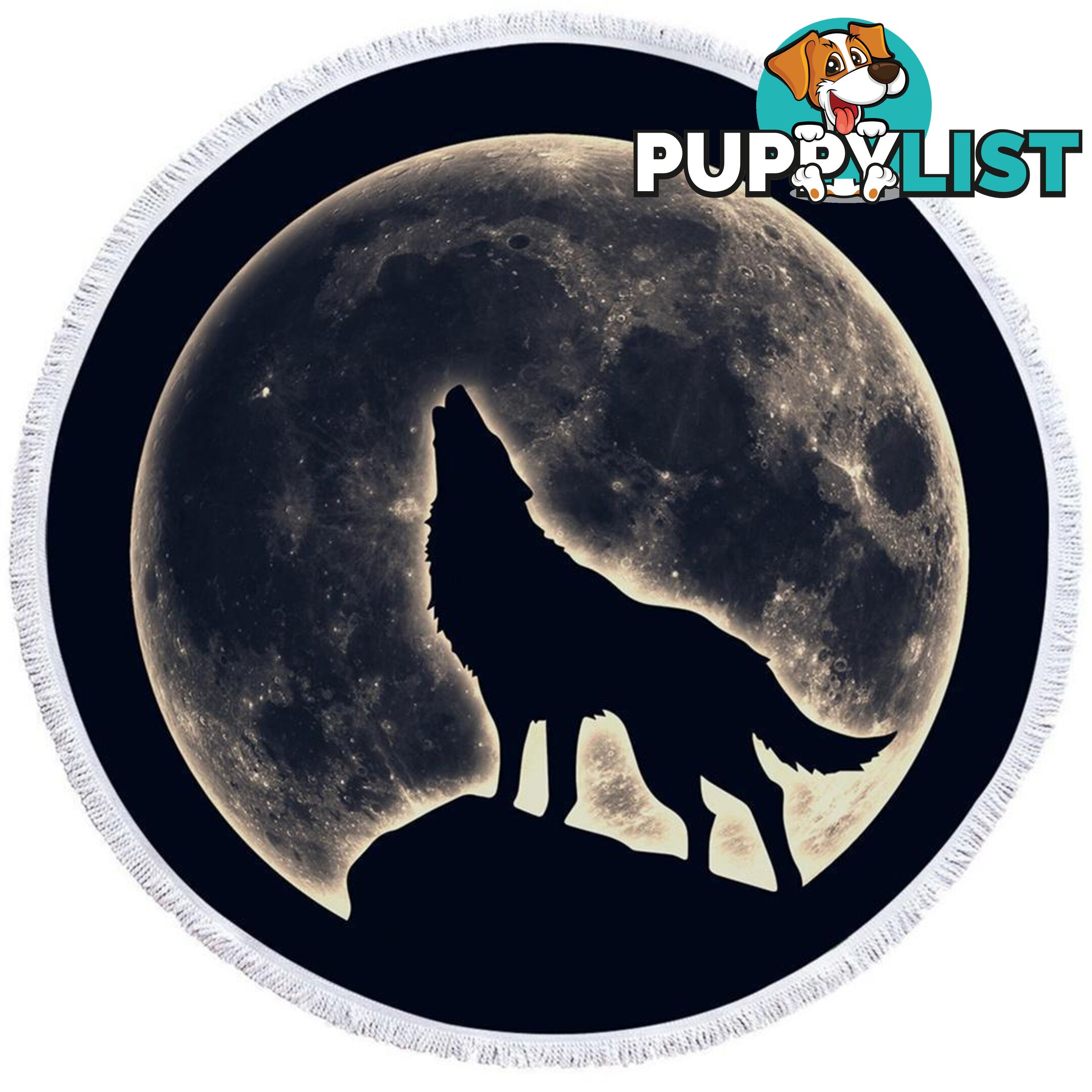 Moon Light Wolf Beach Towel - Towel - 7427046309028