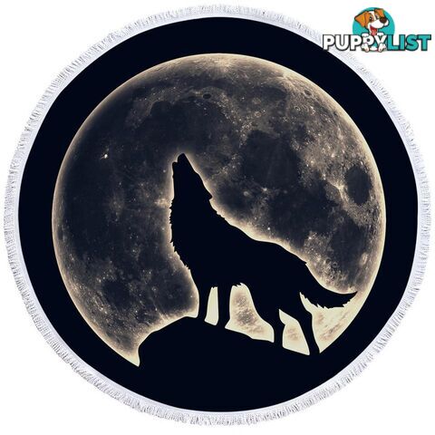 Moon Light Wolf Beach Towel - Towel - 7427046309028