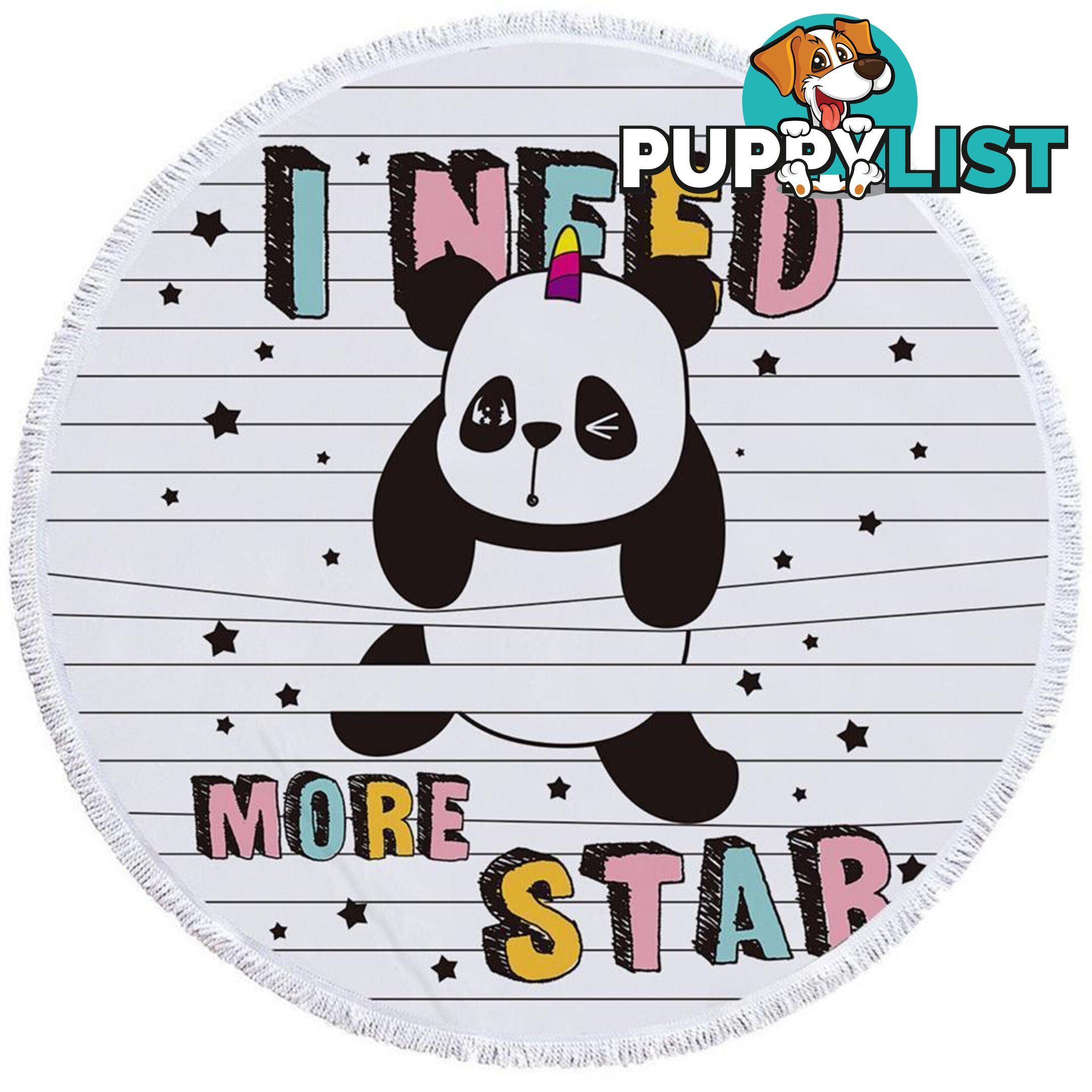 Stars Panda Beach Towel - Towel - 7427046305709