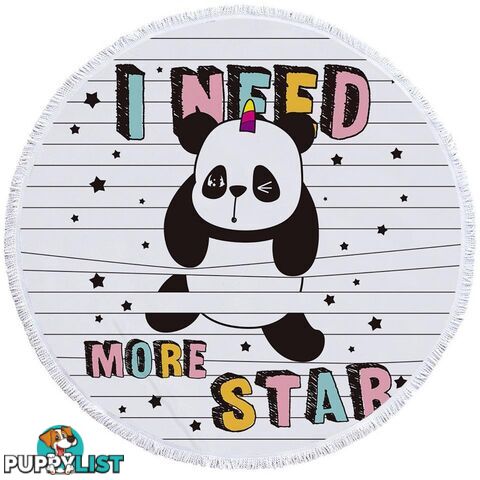 Stars Panda Beach Towel - Towel - 7427046305709