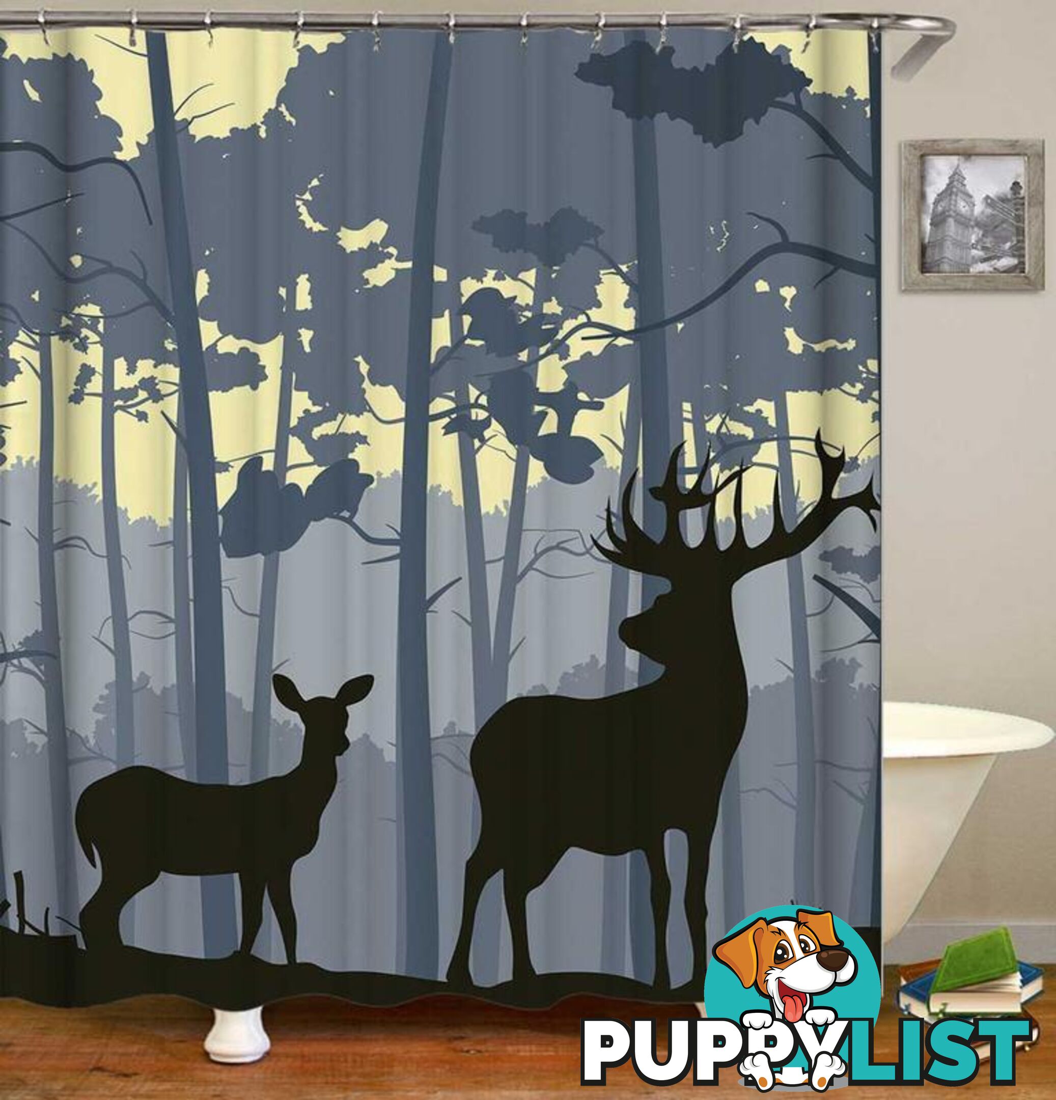 Deer Shower Curtain - Curtain - 7427046130189