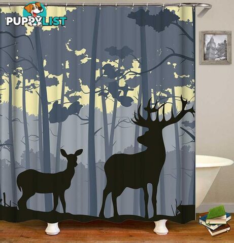 Deer Shower Curtain - Curtain - 7427046130189