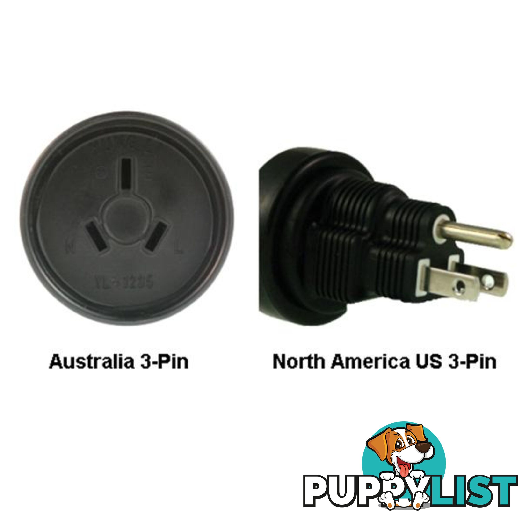 Australia To North America US 3-Pin Power Adapter Plug - Unbranded - 4326500318961