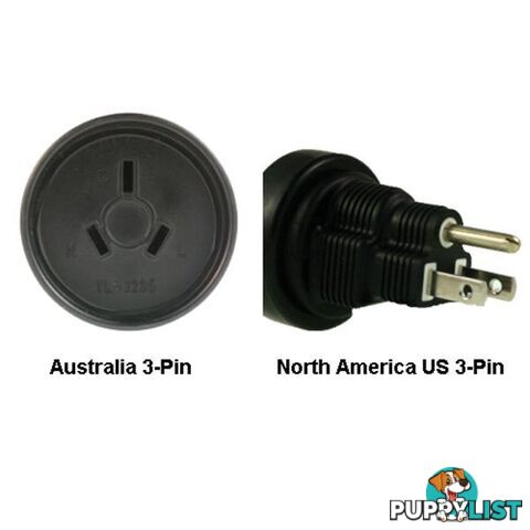 Australia To North America US 3-Pin Power Adapter Plug - Unbranded - 4326500318961