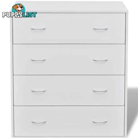 Sideboard With 4 Drawers 60 x 30.5 x 71 Cm - White - Unbranded - 4326500435040