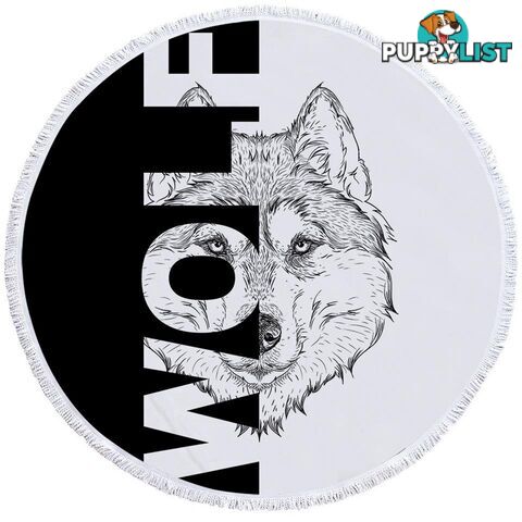 Wolf Beach Towel - Towel - 7427046344180