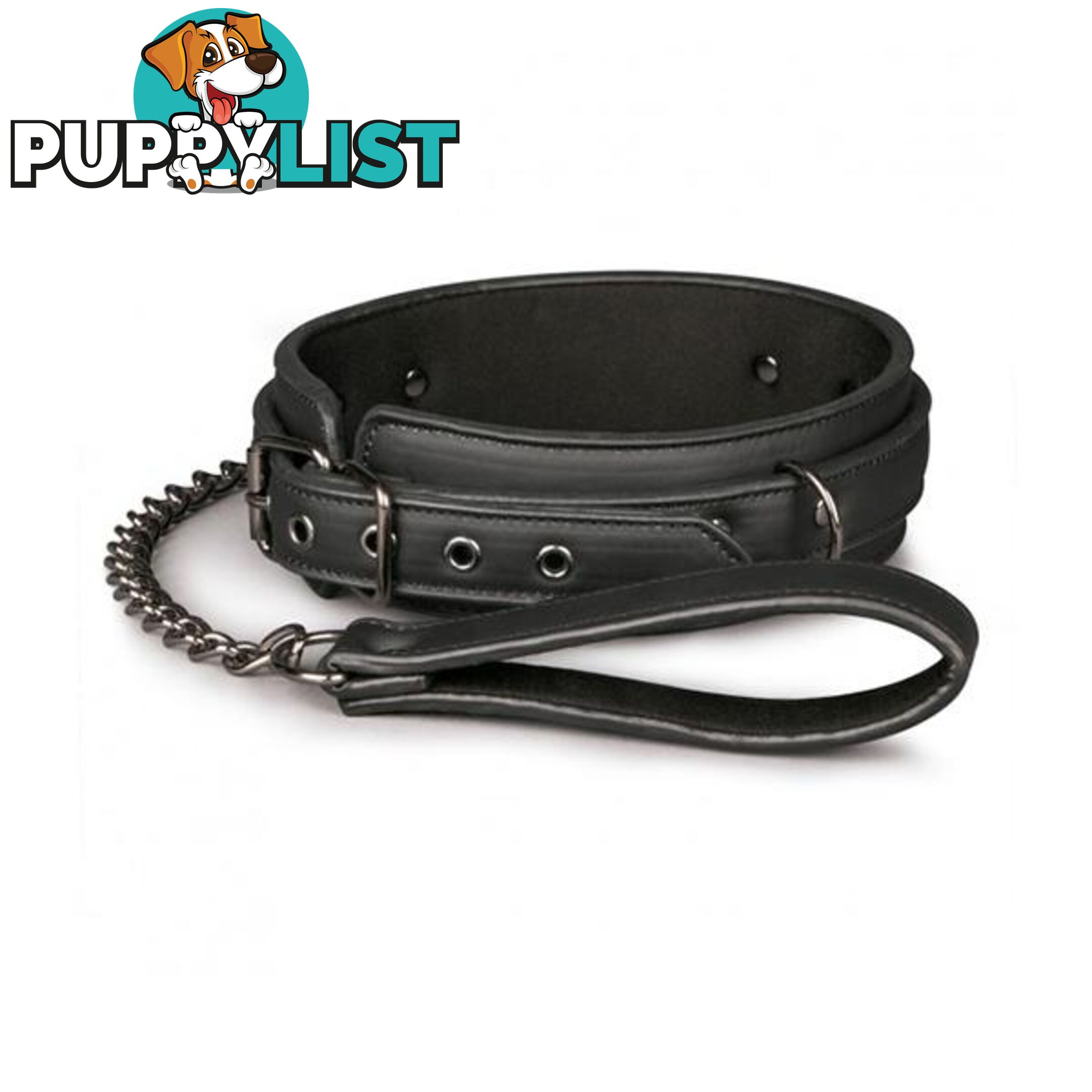 Fetish Collar With Leash - Easytoys - 787976578466