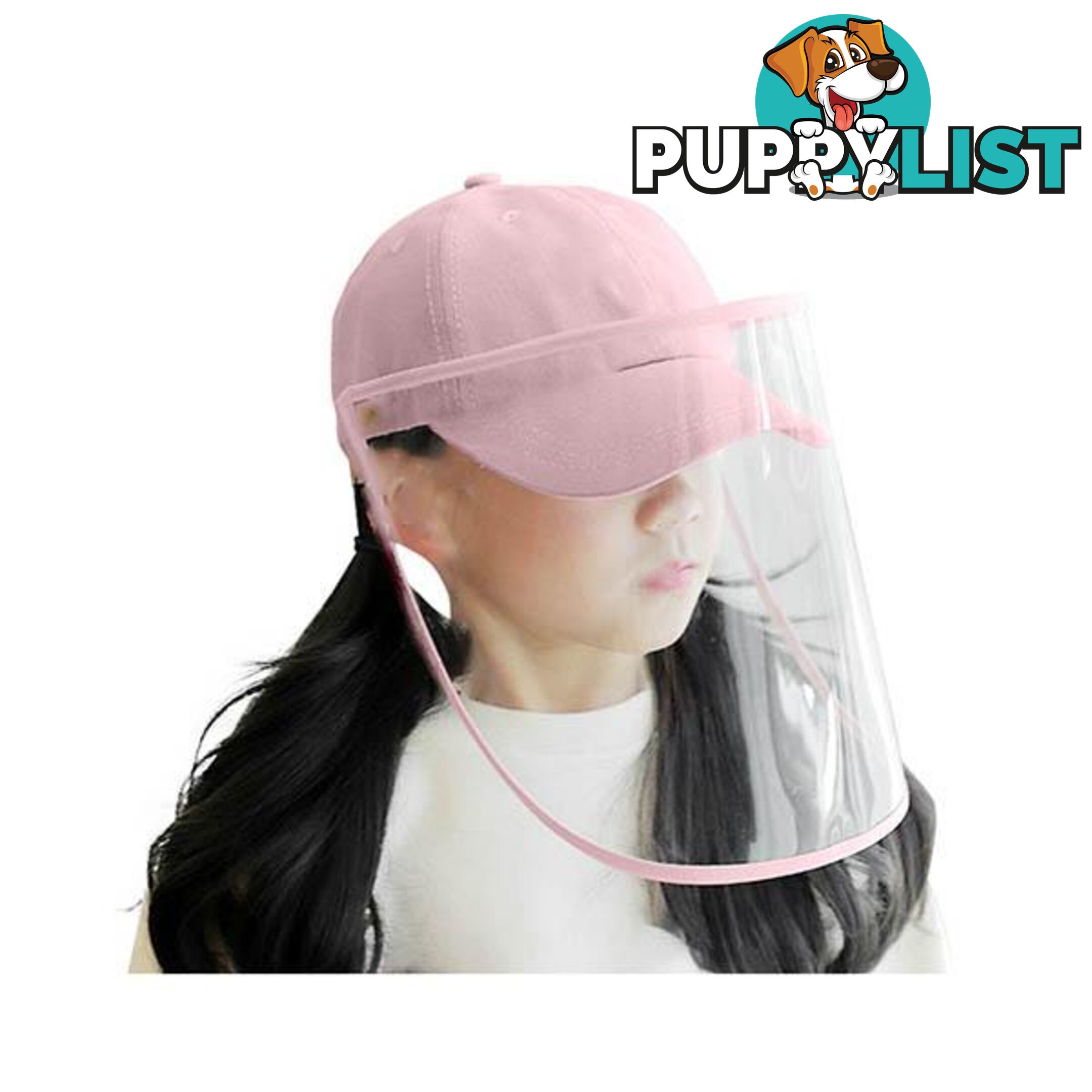 Outdoor Hat Anti Fog Dust Saliva Cap Full Face Shield Cover Kids Pink - Unbranded - 9476062095680