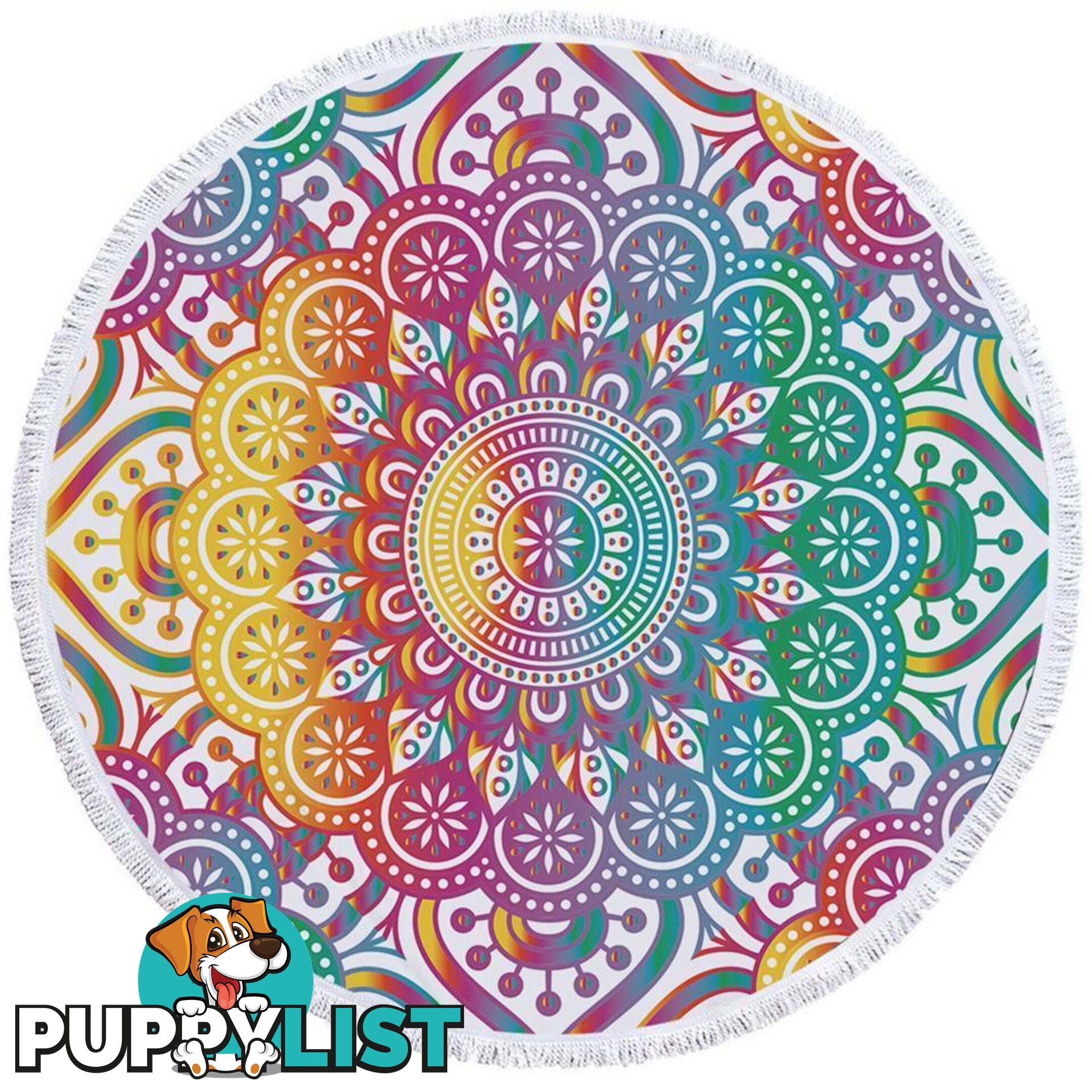 Blast of Colors Mandala Beach Towel - Towel - 7427046322799