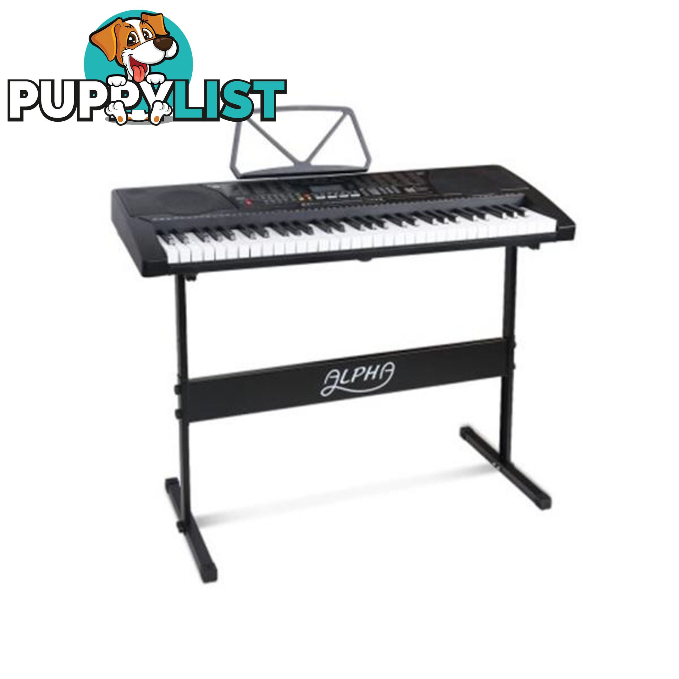 Alpha 61 Keys Lighted Electronic Keyboard - Alpha - 7427046182386