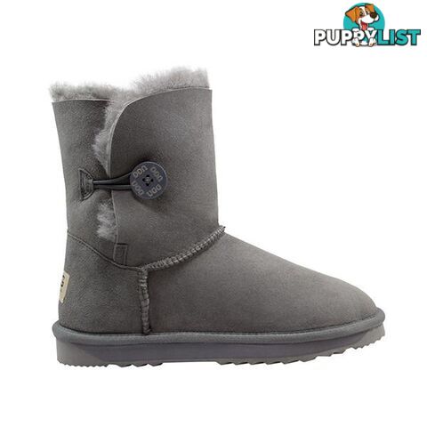 Comfort Me Australian Made Mid Bailey Button Ugg Boot Grey - Comfort Me - 822427521605