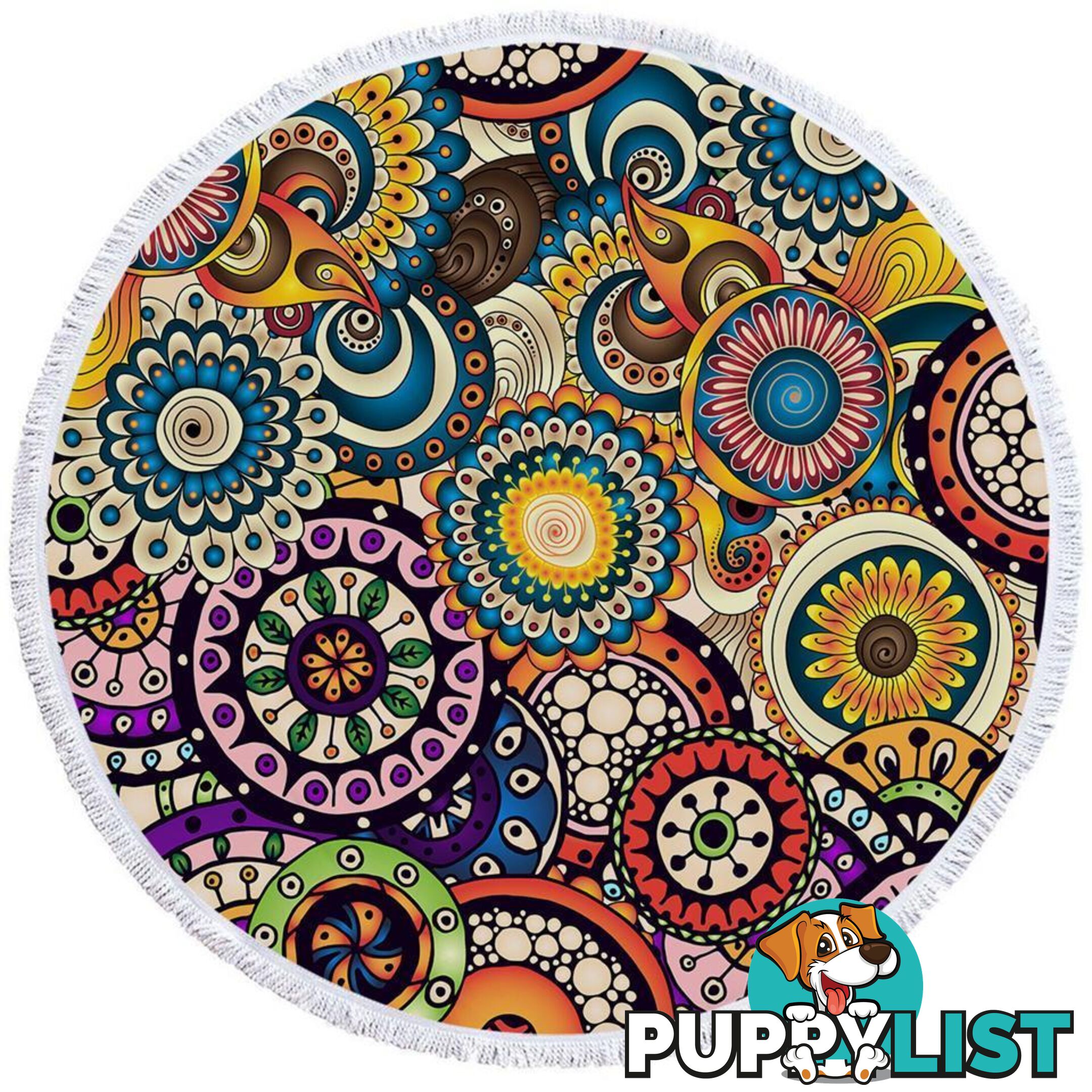 Multi Colored Little Mandalas Beach Towel - Towel - 7427046310741