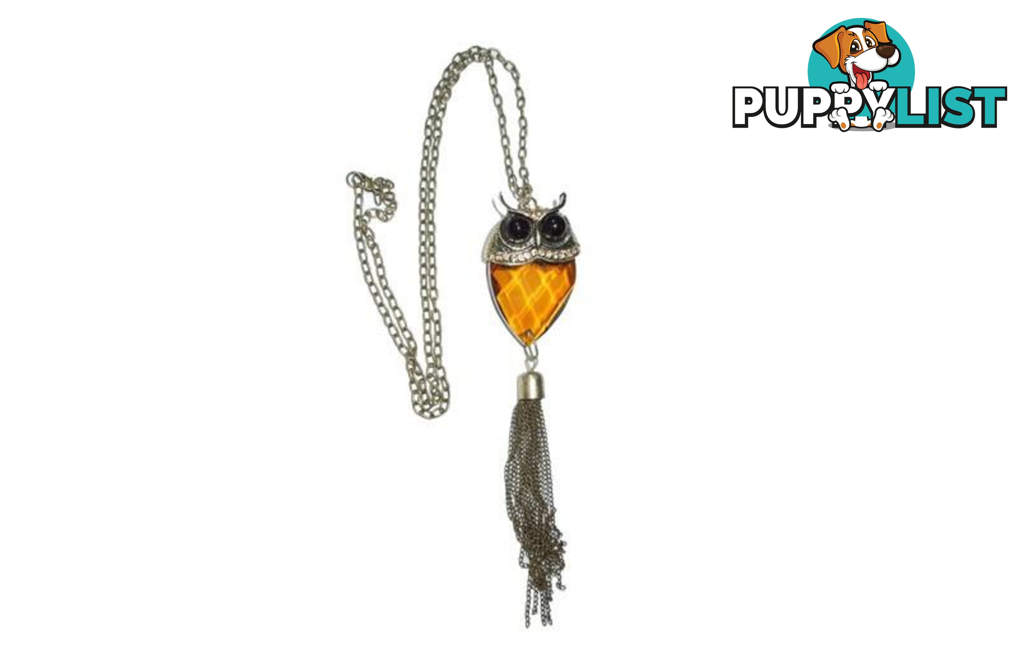 Wise Owl Art Deco Inspired Necklace - Unbranded - 4326500411495