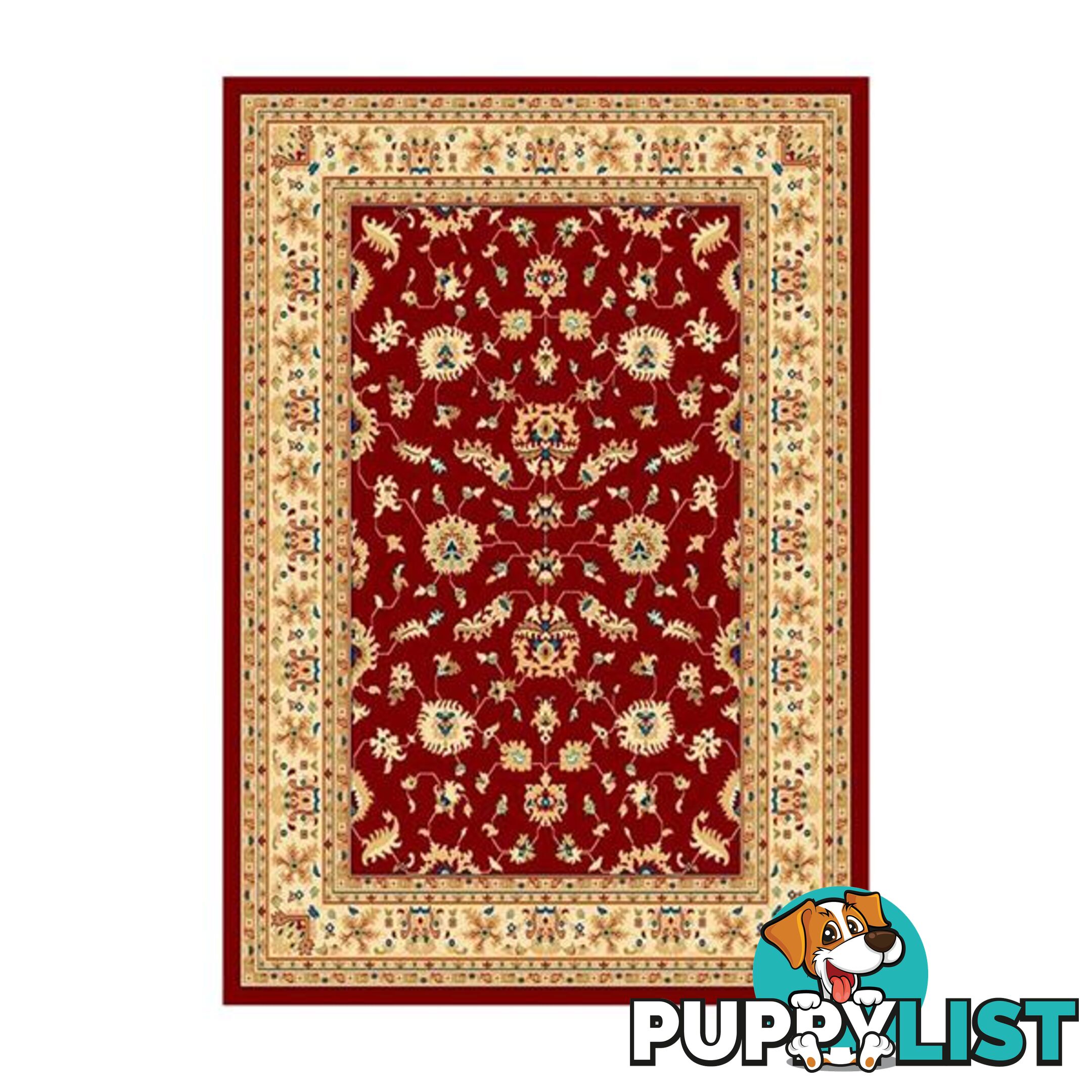 Marakesh Red Ivory Frieze Rug - Unbranded - 7427046163880