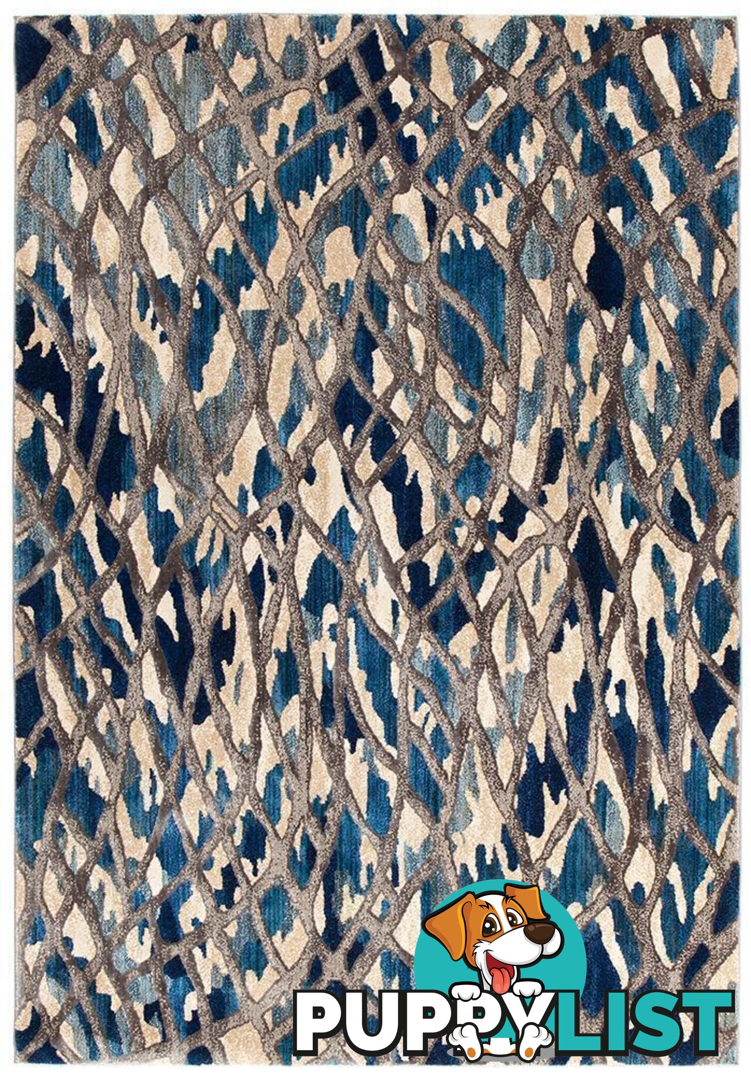 Dreamscape Ropes Modern Blue Rug - Unbranded - 8694561187021