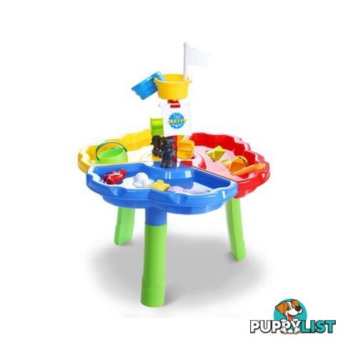 Beach Sand And Water Sandpit Outdoor Table Childrens Bath Toys - Keezi - 9350062284940