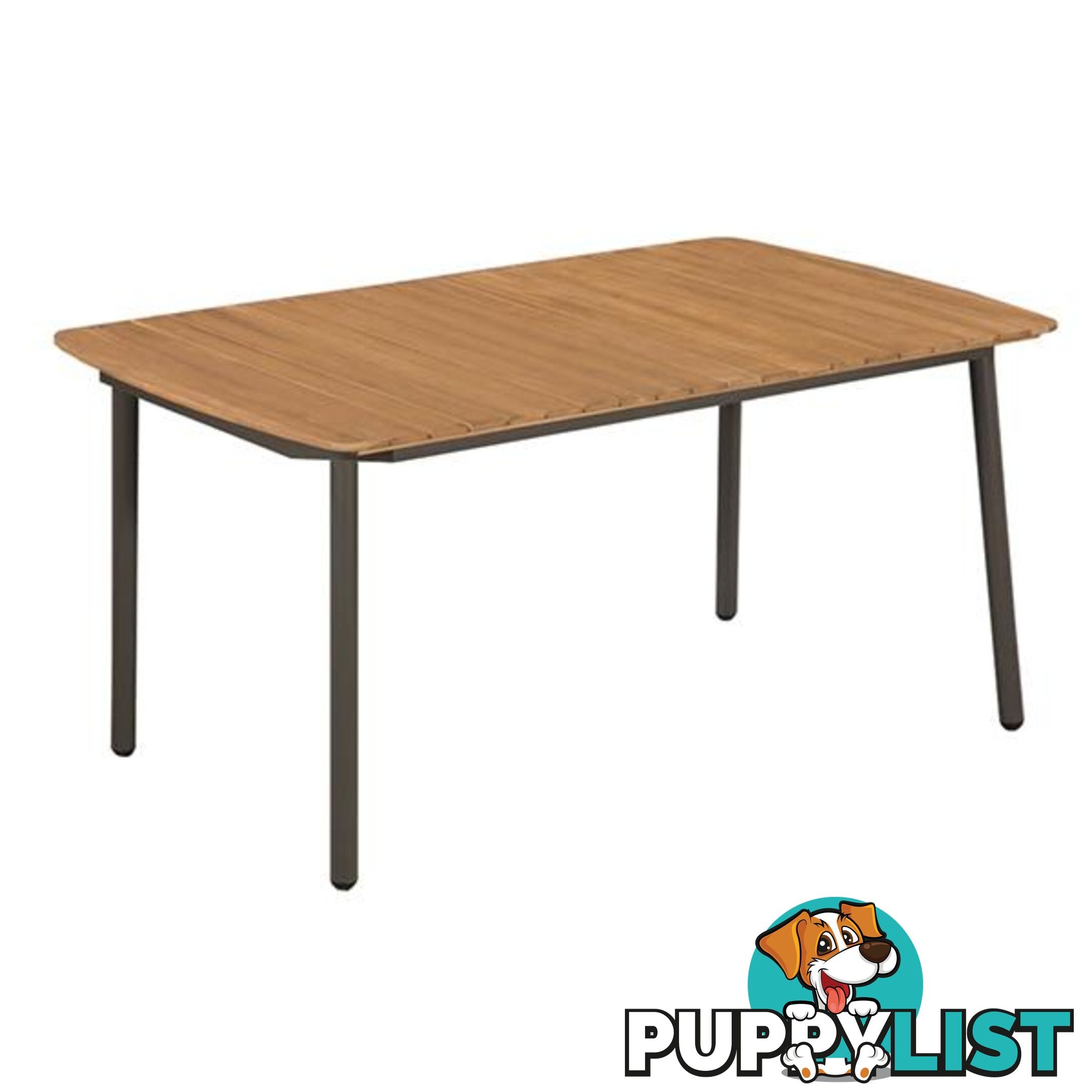 Outdoor Dining Table Solid Acacia Wood And Steel - Table - 7427005879012