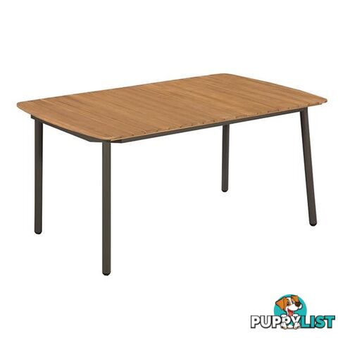 Outdoor Dining Table Solid Acacia Wood And Steel - Table - 7427005879012