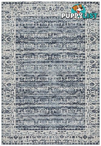 Magnolia Border Denim Rug - Unbranded - 9375321879750