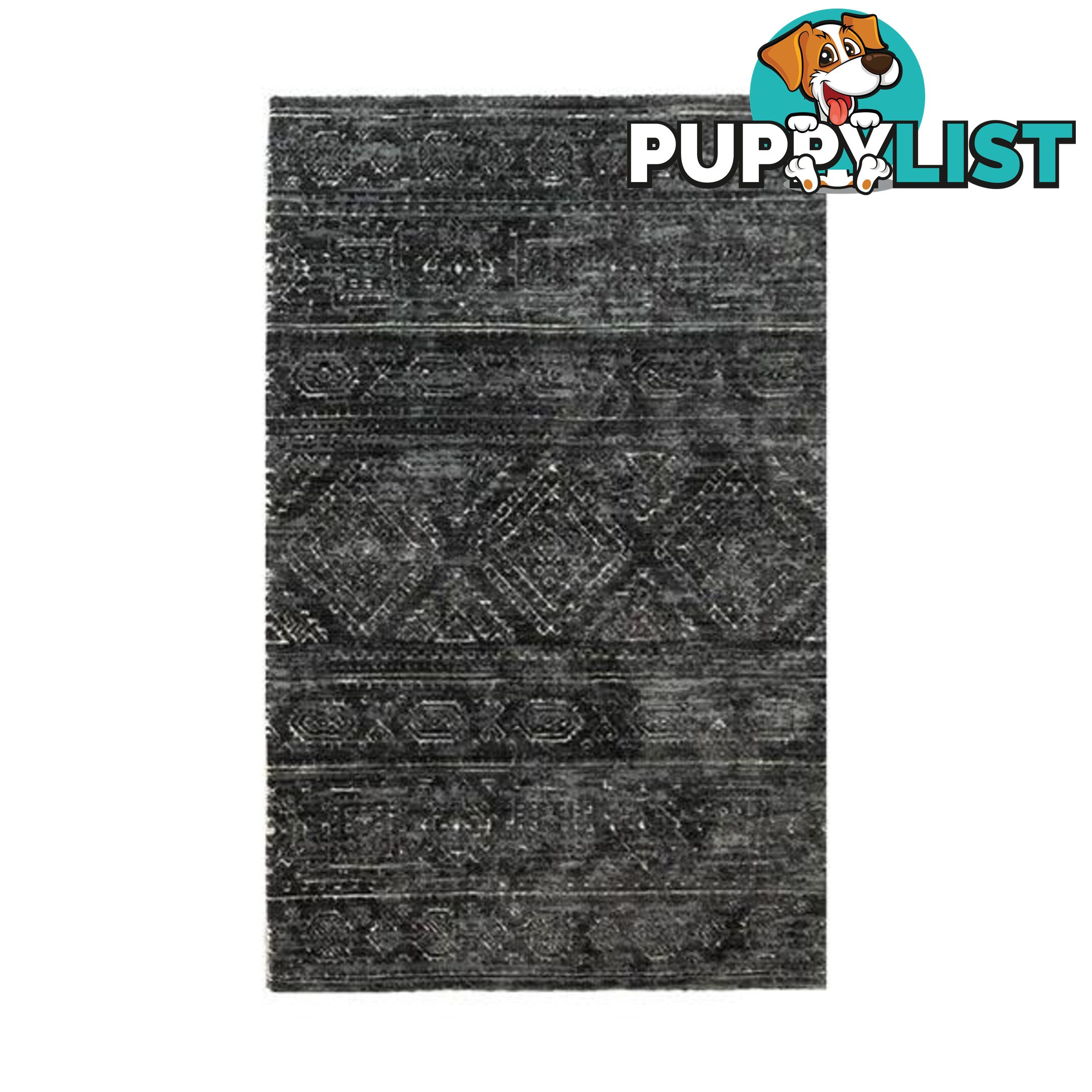 Dark Grey Polyester Luxe Rug 155 X 225 Cm - Unbranded - 9476062130909