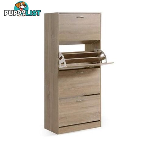 Shoe Cabinet Shoes Storage Rack Organizer 60 Pairs Wood Shelf Drawer - Artiss - 9355720063714