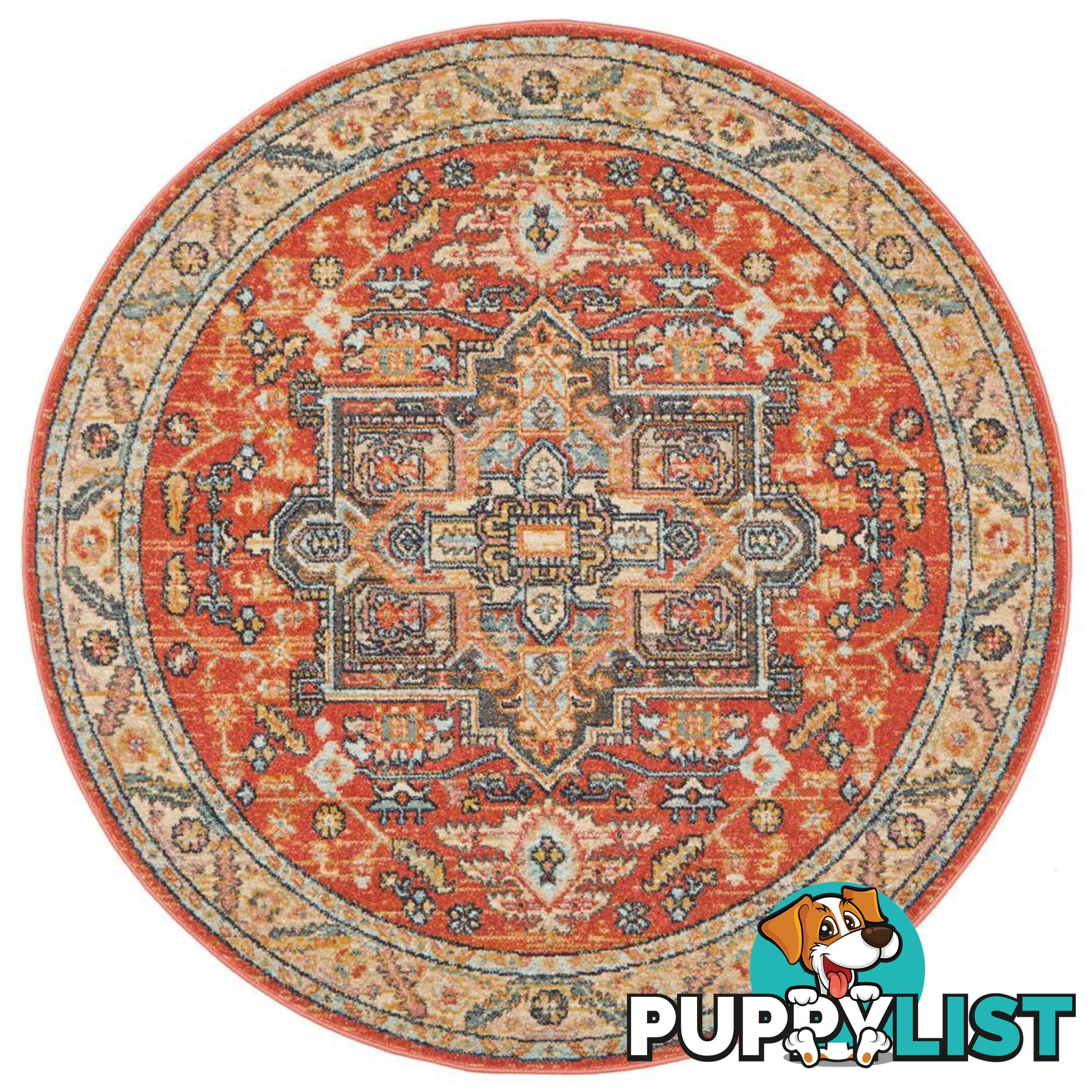 Legacy Round Terracotta Rug - Unbranded - 9375321883665