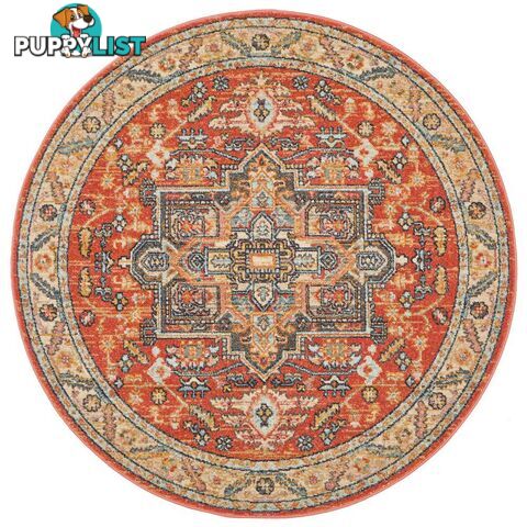 Legacy Round Terracotta Rug - Unbranded - 9375321883665