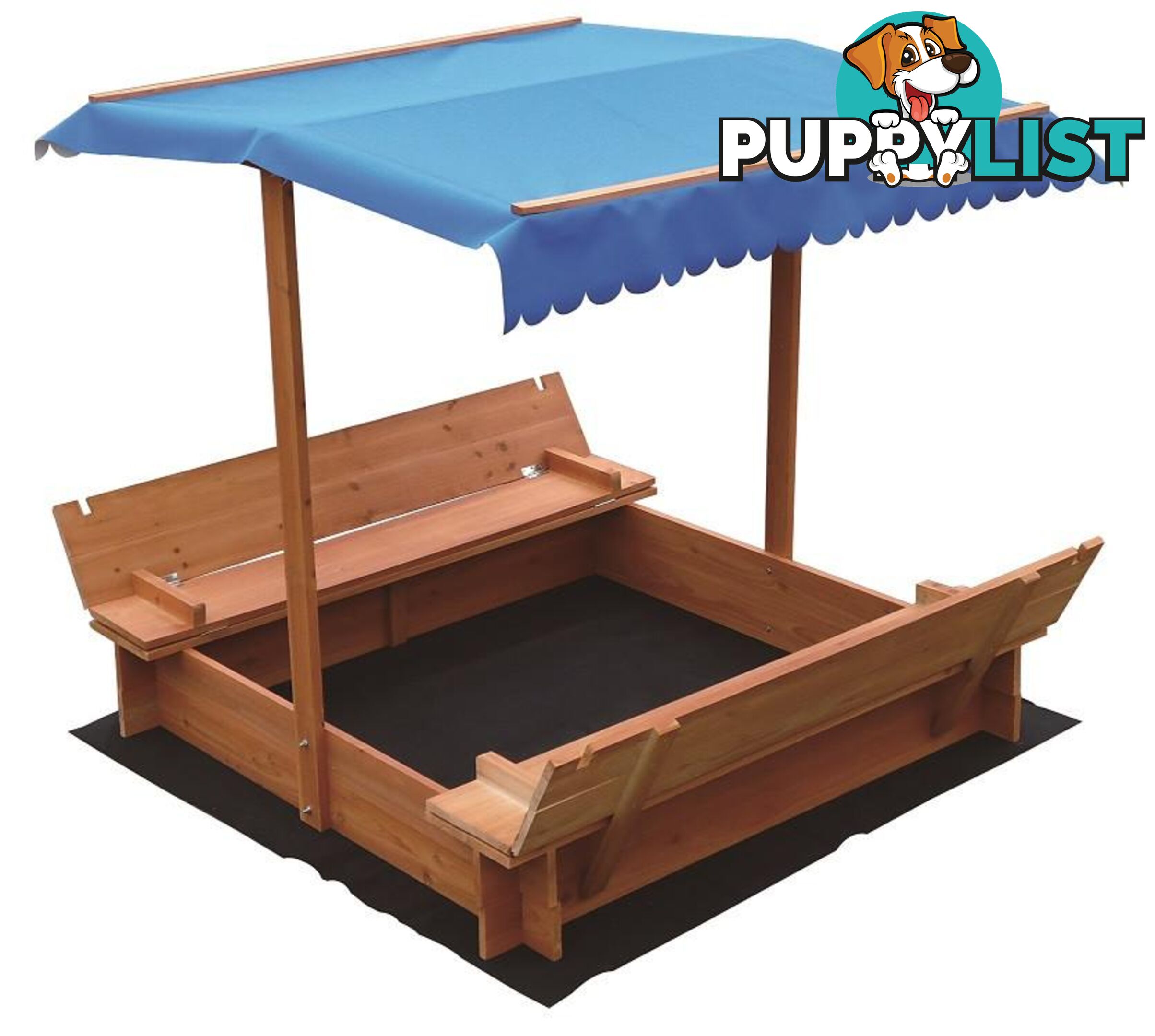 Kids Wooden Toy Sandpit with Canopy - Unbranded - 4344744419565