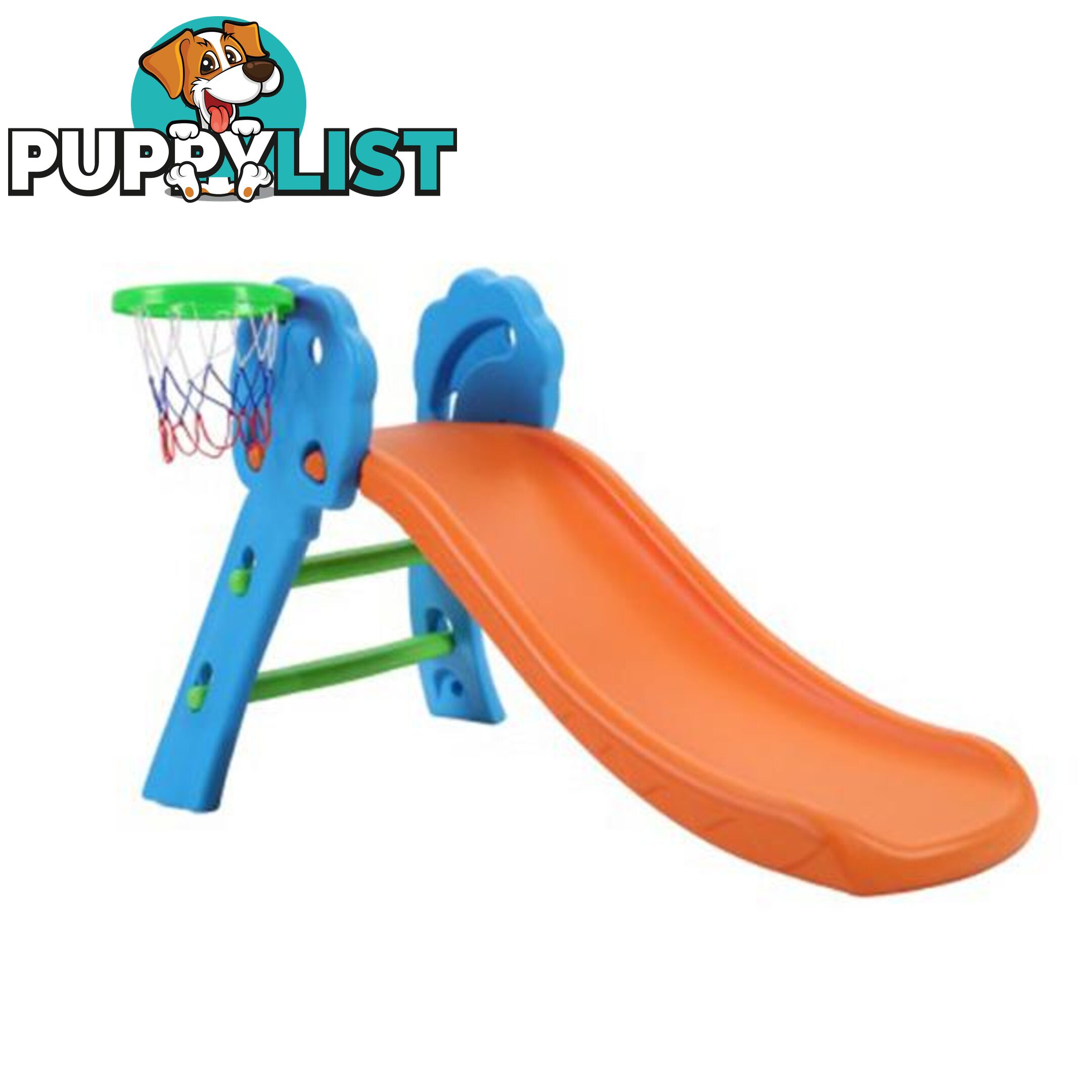 Keezi Kids Slide with Basketball Hoop Outdoor Indoor Toddler Play - Keezi - 7427046187411