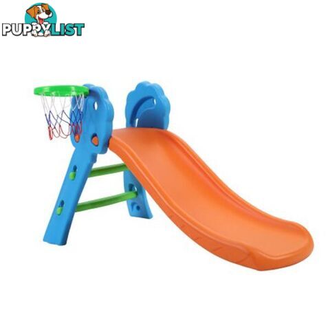 Keezi Kids Slide with Basketball Hoop Outdoor Indoor Toddler Play - Keezi - 7427046187411