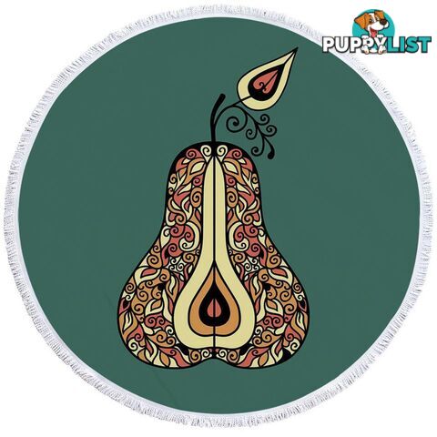 Pear Cut Beach Towel - Towel - 7427046340717