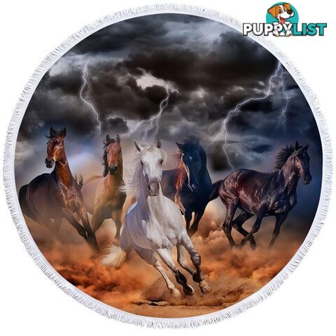 Storm Horses Beach Towel - Towel - 7427046312974