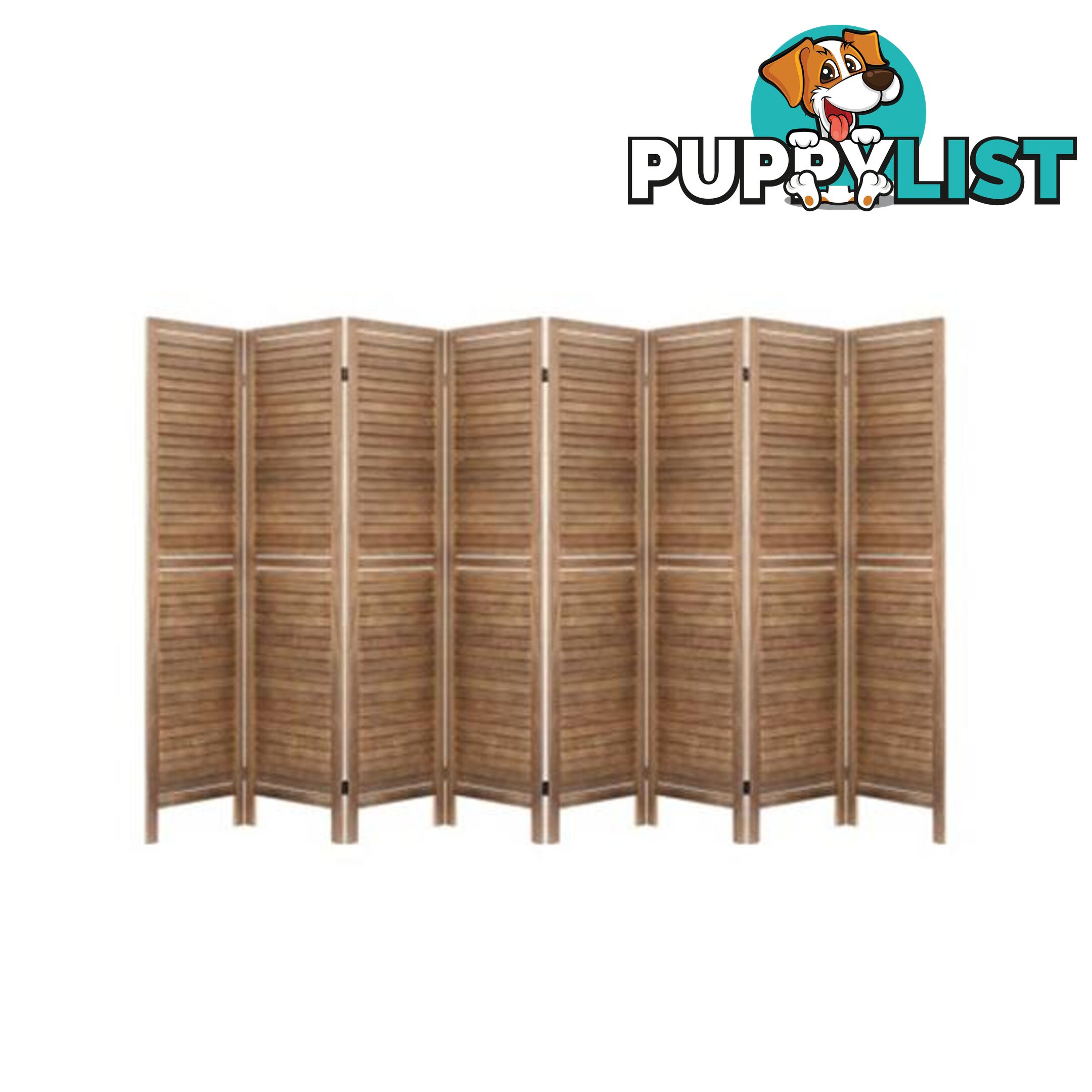 Room Divider Screen 8 Panel Privacy Wood Dividers Bed Timber Brown - Artiss - 9355720003871