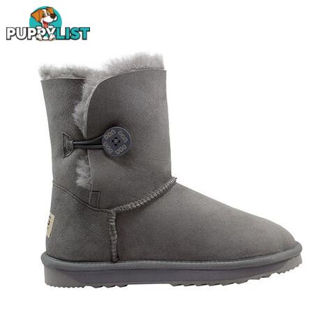 Comfort Me Australian Made Mid Bailey Button Ugg Boot Grey - Comfort Me - 822427521612