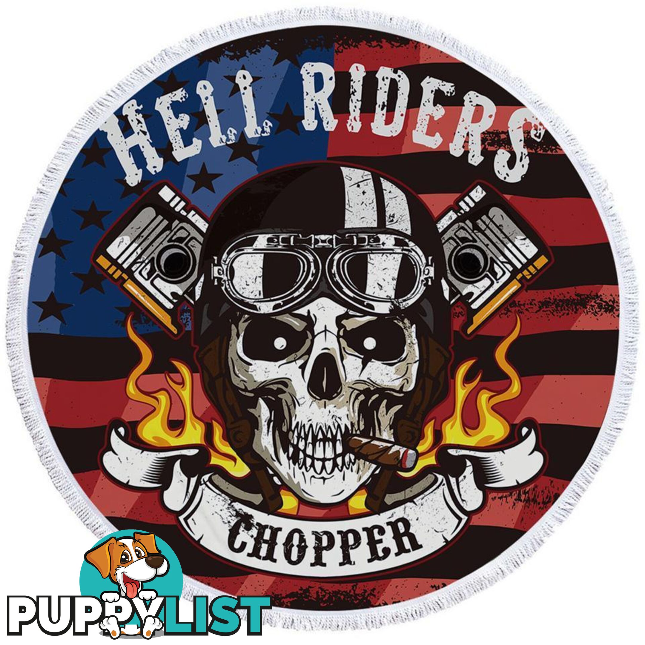 Hell Riders Biker Beach Towel - Towel - 7427046313179