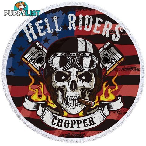 Hell Riders Biker Beach Towel - Towel - 7427046313179