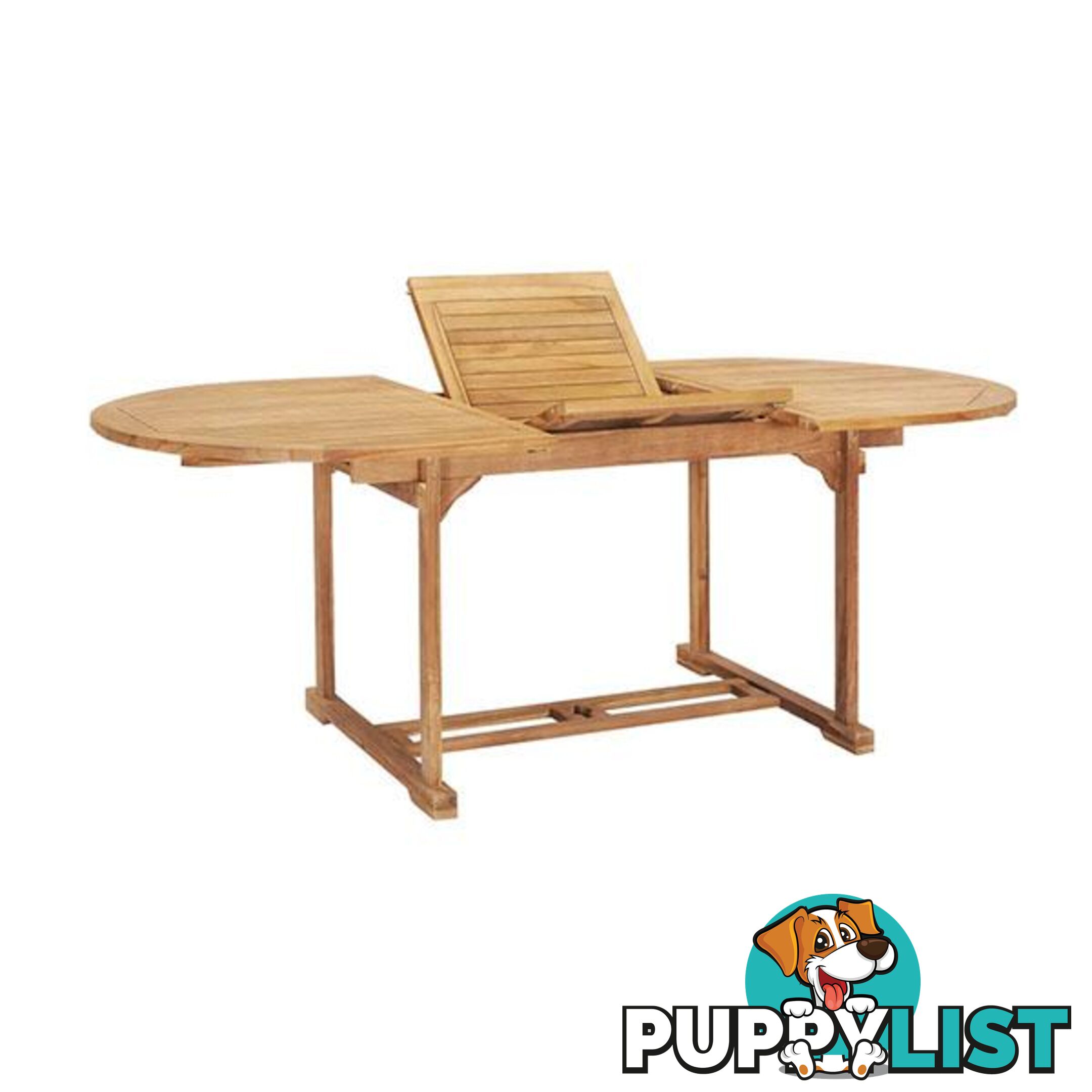 Extending Garden Table 150 To 200 X 100 X 75 Cm Solid Teak Wood - Unbranded - 8718475708056