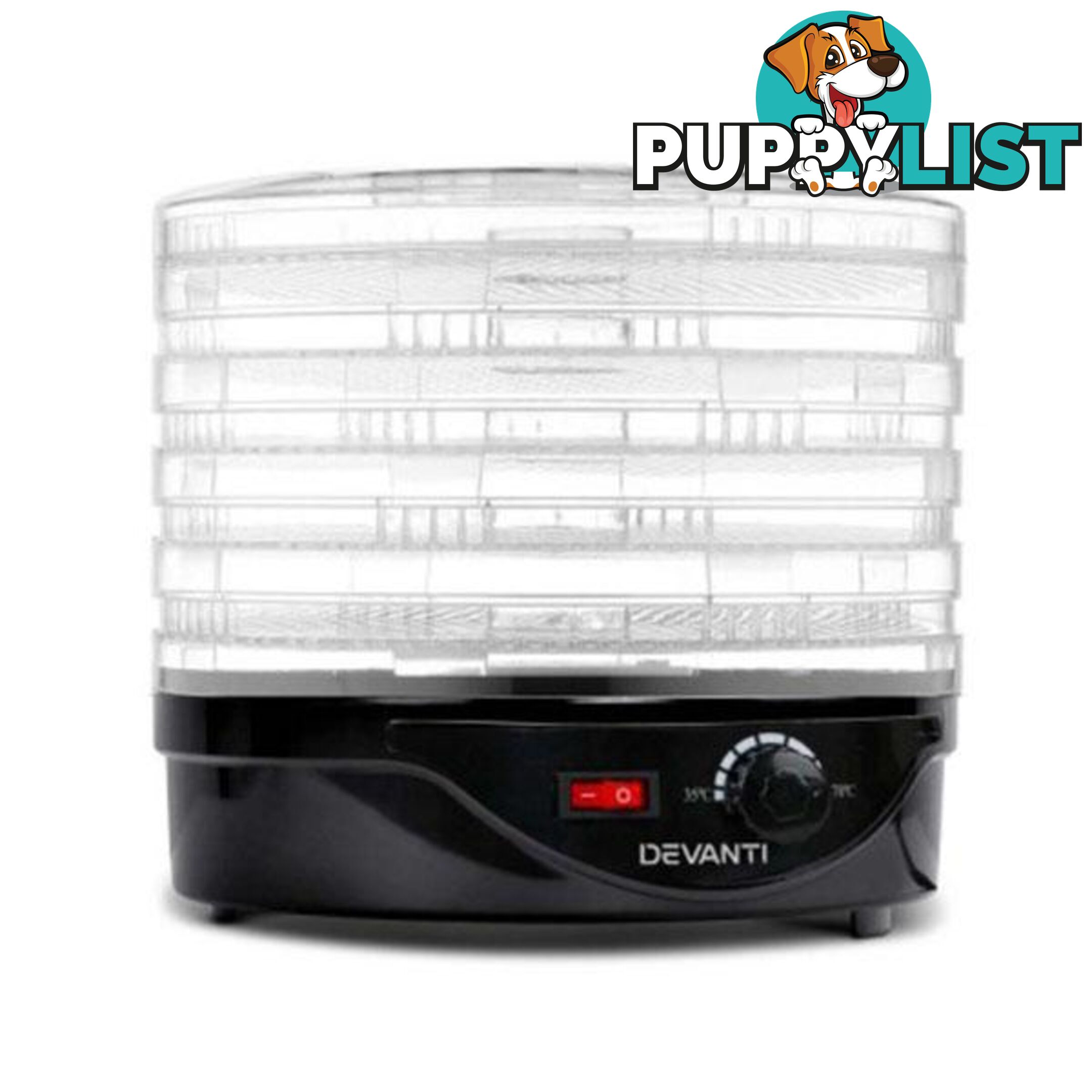 5 Tray Round Food Dehydrator - Devanti - 4344744417417