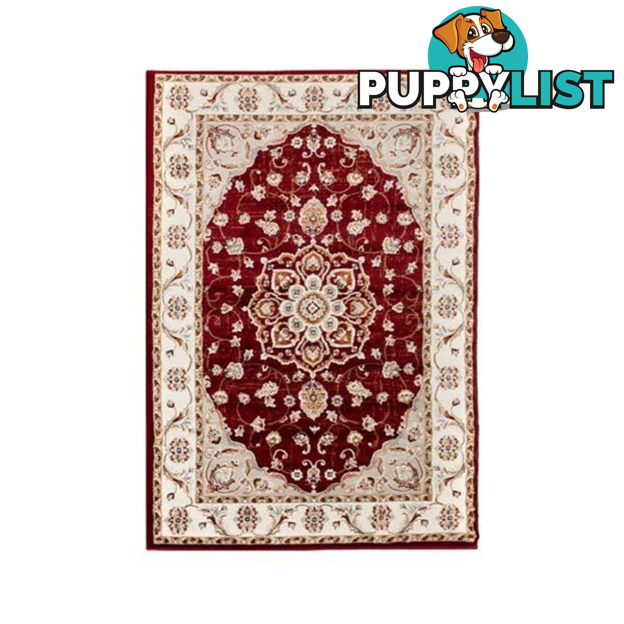 Traditional Raffia Red Rug - Unbranded - 787976628017