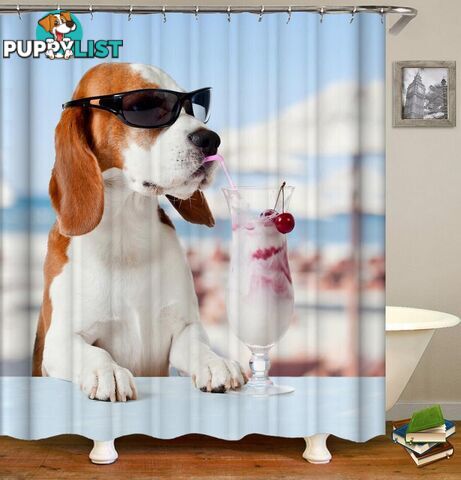 Vacation Dog Shower Curtain - Curtain - 7427045926035