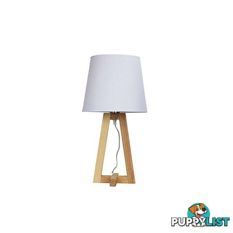 Scandi Table Lamp With White Cotton Shade - Scandi Table Lamp - 9324879217569