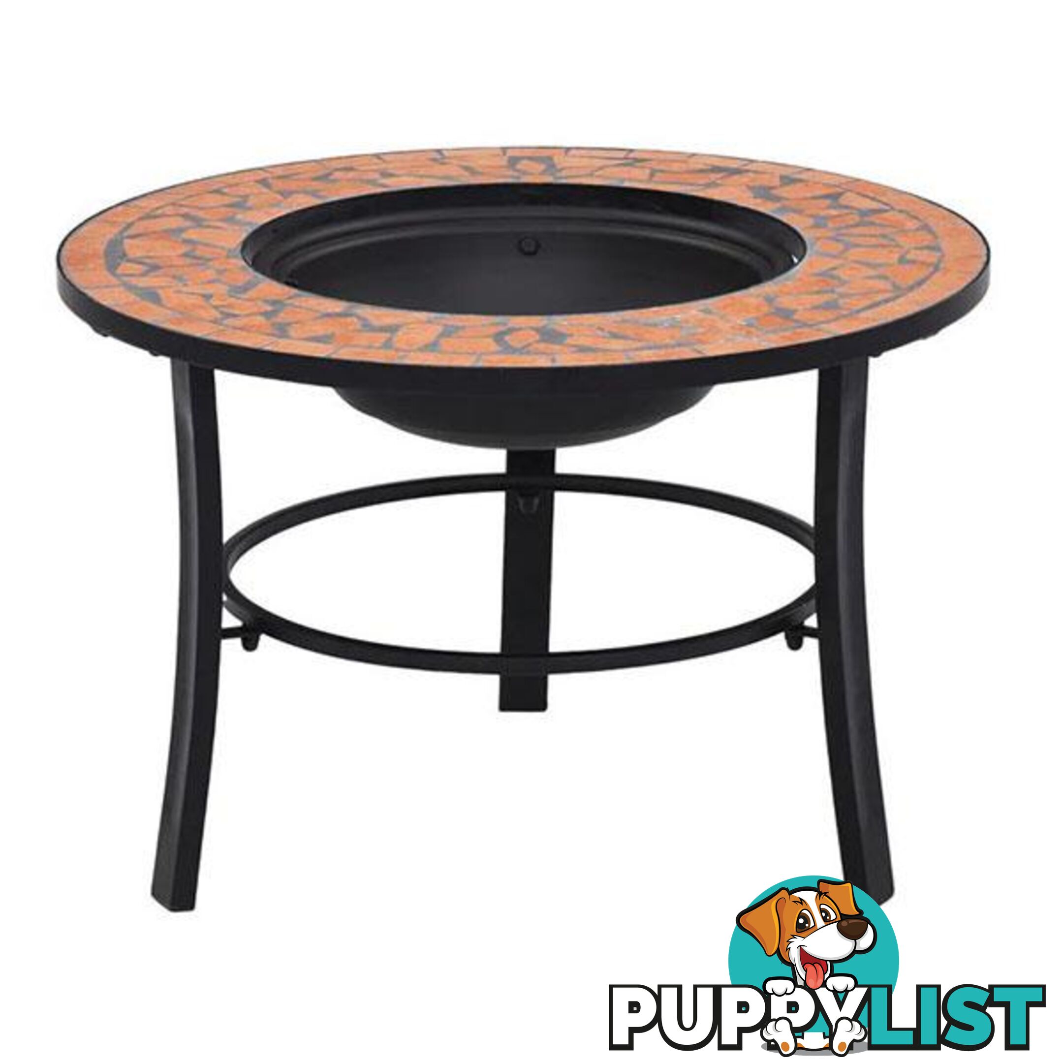 Mosaic Fire Pit 68Cm Ceramic - Unbranded - 8719883733708