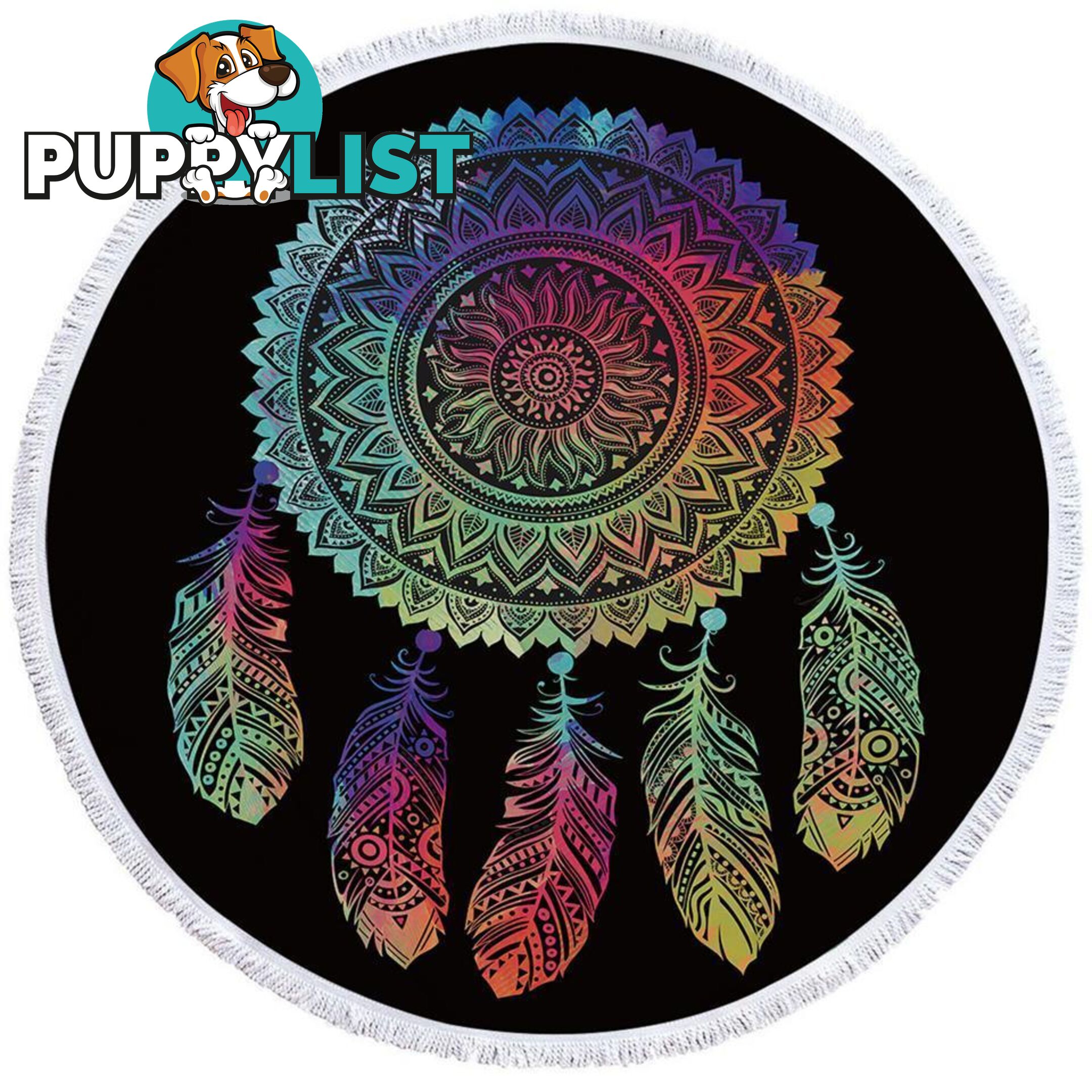 Oriental Dream Catcher Beach Towel - Towel - 7427046311755