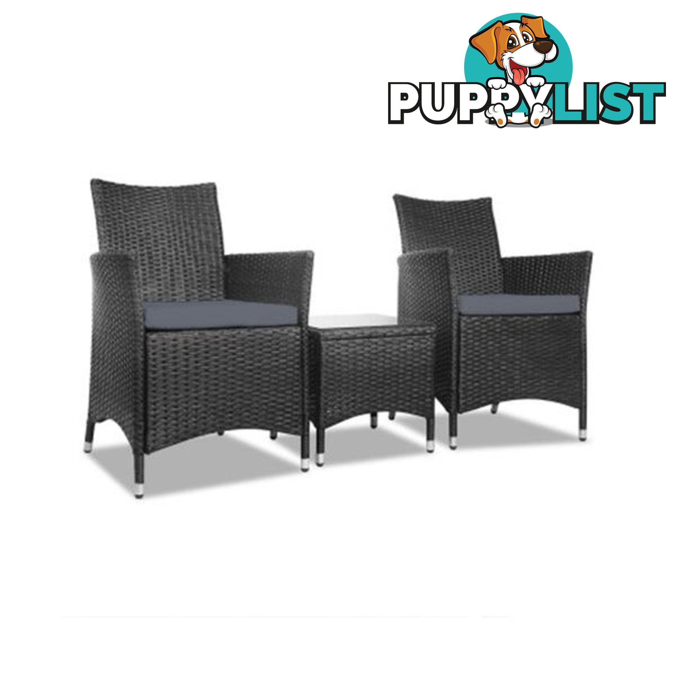 3 Piece Wicker Outdoor Furniture Set - Gardeon - 9476062059286