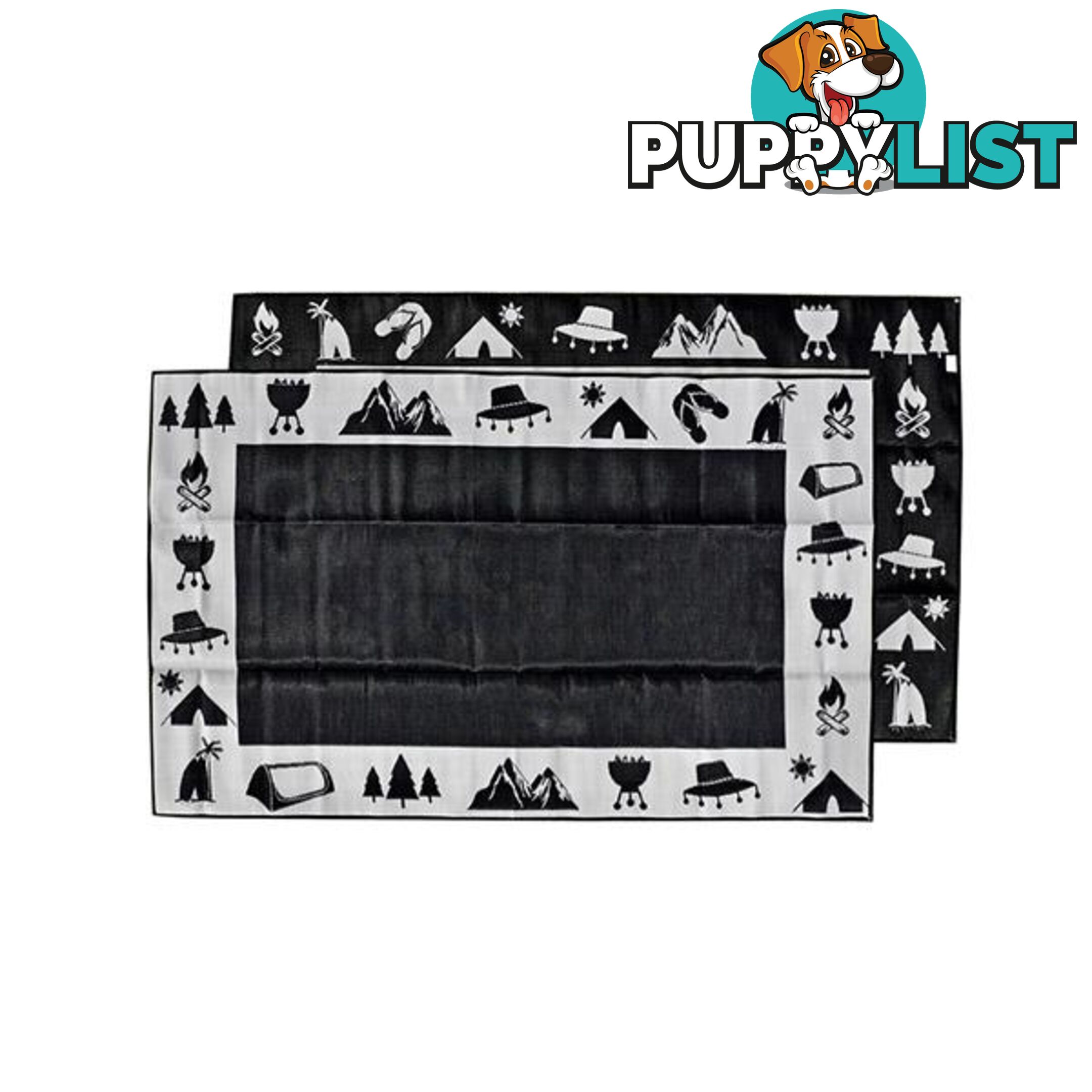 Camp Oz Recycled Plastic Mat Black And Grey - Unbranded - 797776545902