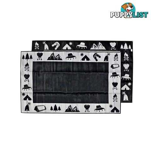 Camp Oz Recycled Plastic Mat Black And Grey - Unbranded - 797776545902