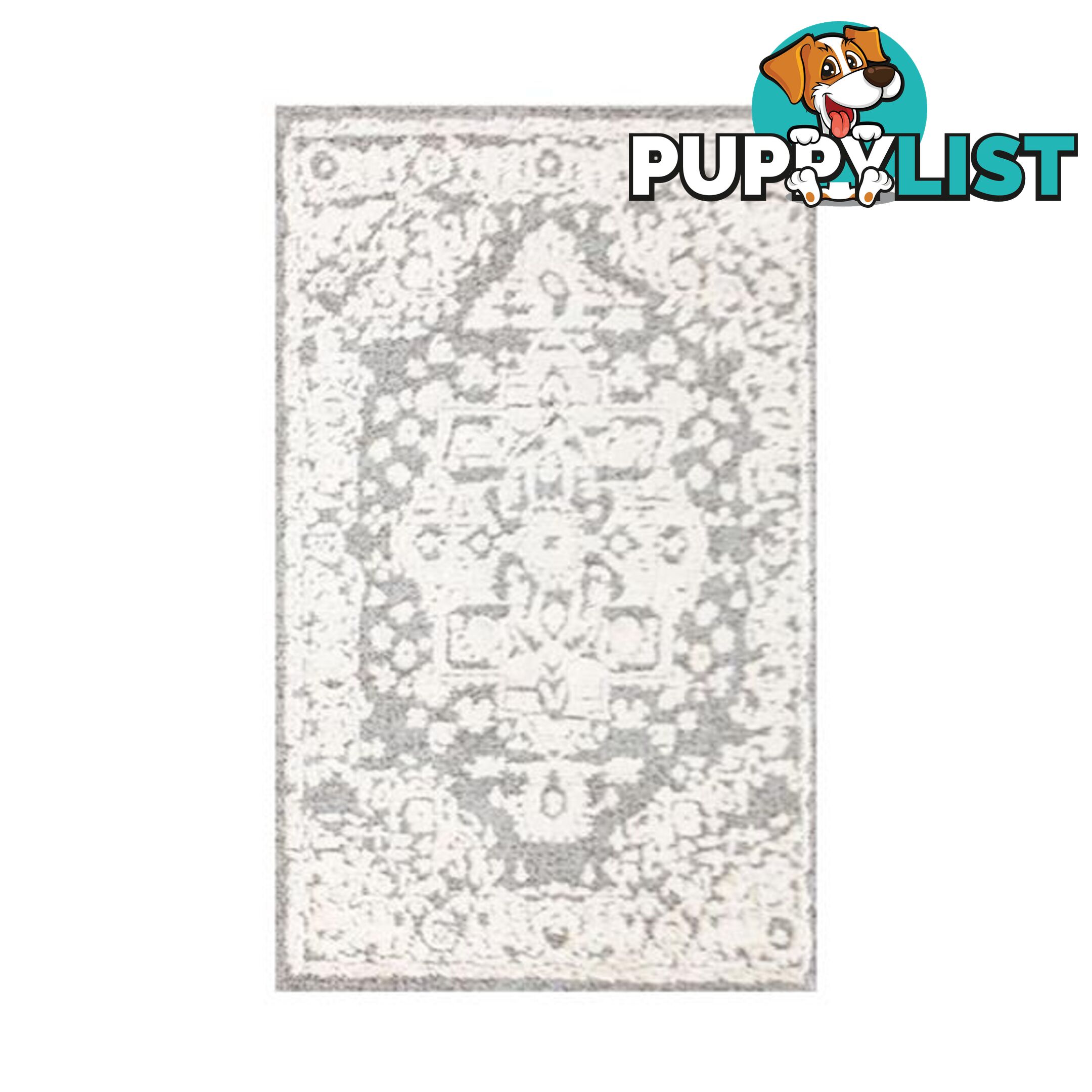 Traditional White Light Grey Carvan Rug - Unbranded - 787976629090