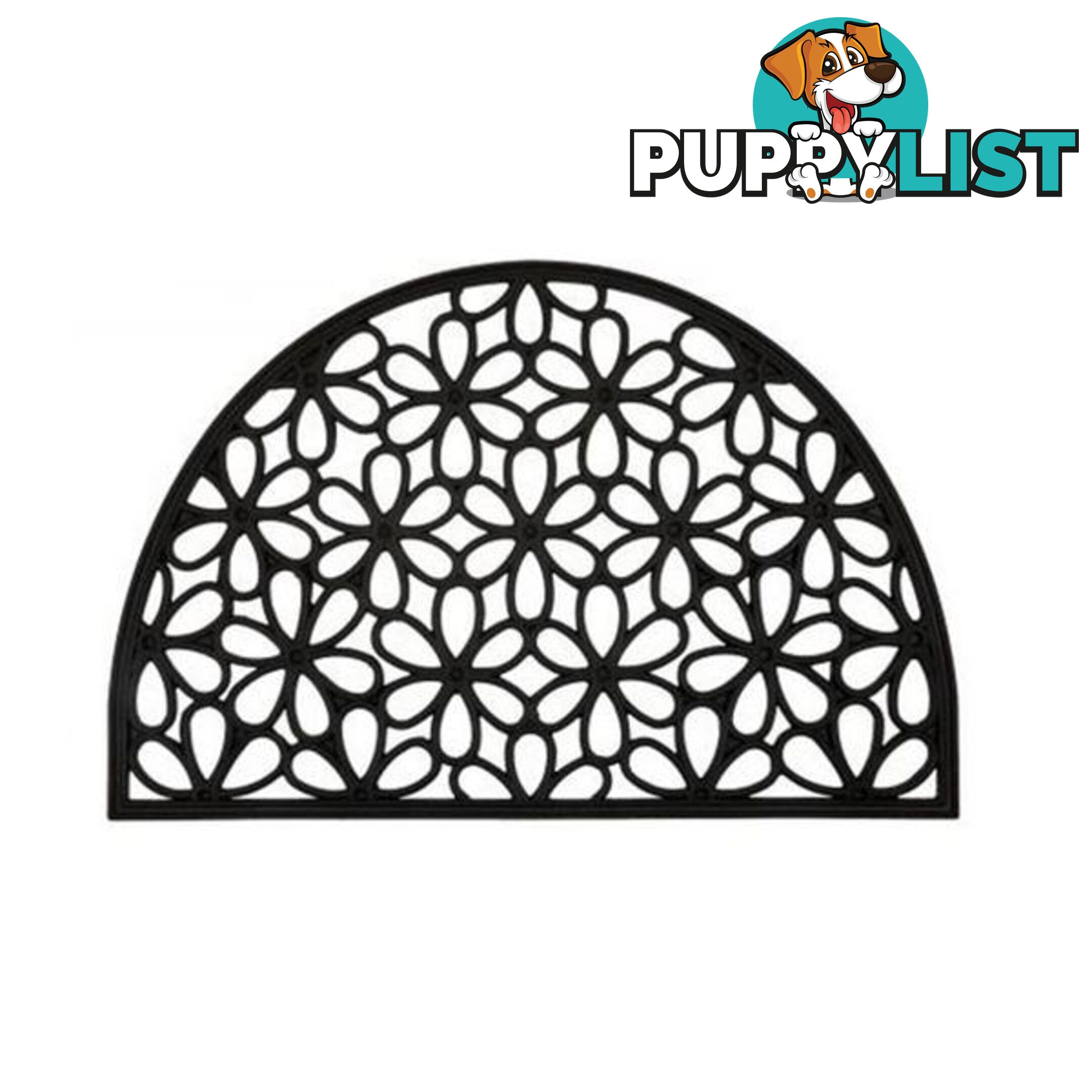 60X90Cm Perisa Half Round Rubber Doormat - Unbranded - 787976635473